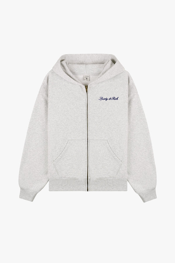 Signature Logo Embroidered Zip Hoodie