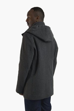 Wool Cashmere Hooded Coat
