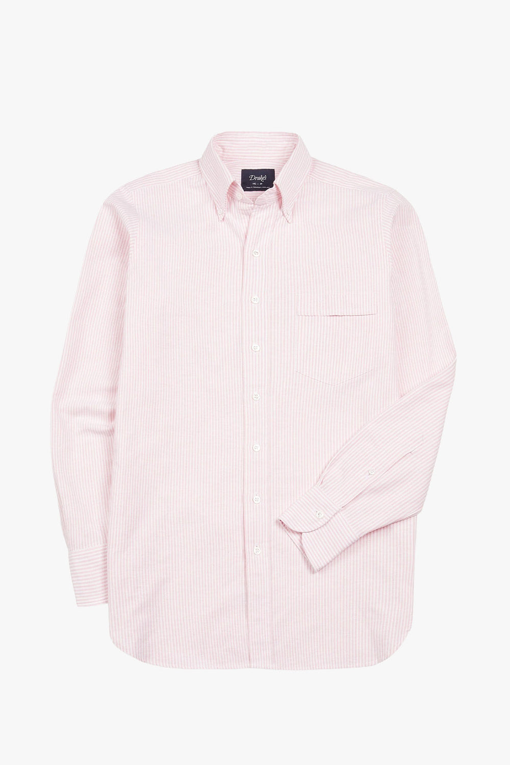 TICKING STRIPE BUTTON DOWN OXFORD SHIRT
