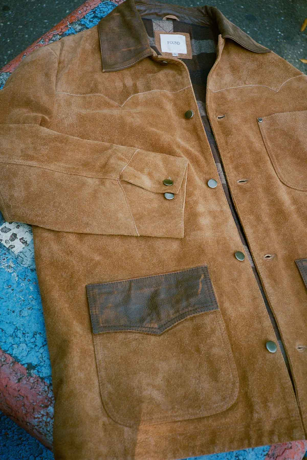 Suede Contrast Chore Jacket