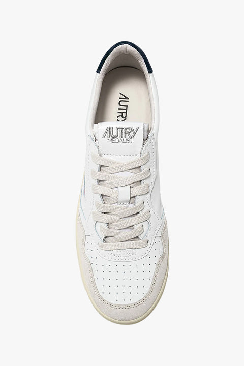 MEDALIST LOW LEATHER AND SUEDE SNEAKERS