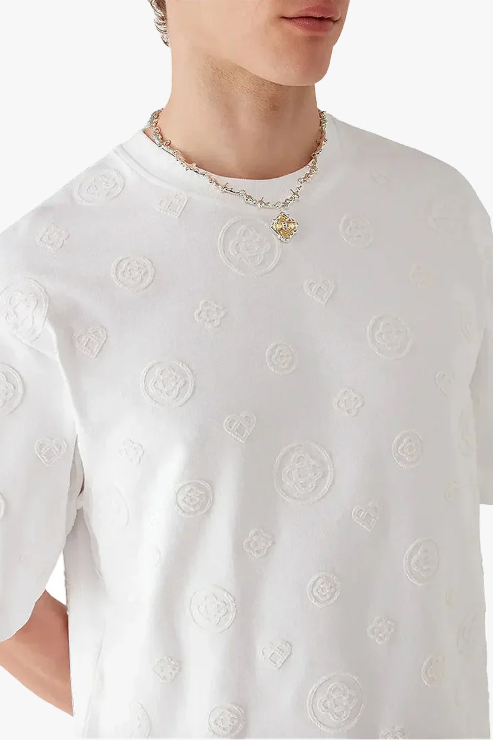 APPLIQUE MONOGRAM OVERSIZED T-SHIRT