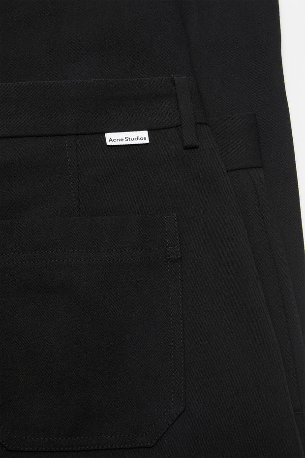 TWILL COTTON-BLEND TROUSERS