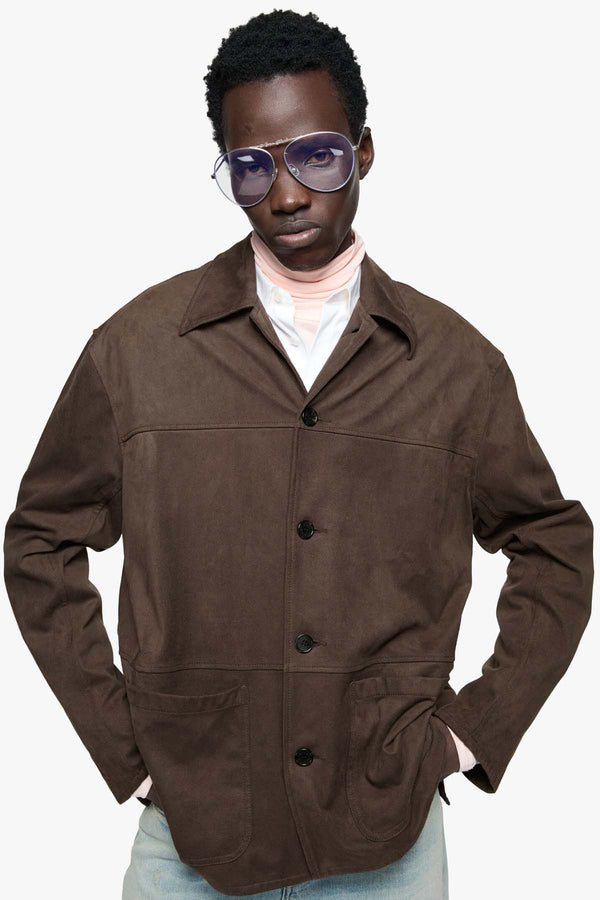 Faux Suede Overshirt