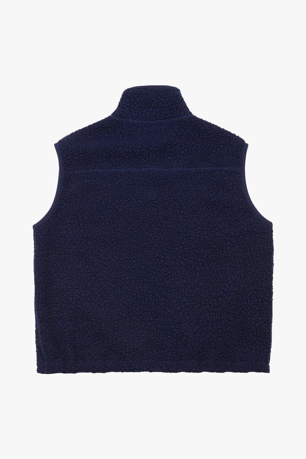 BOUCLE WOOL ZIP FLEECE VEST