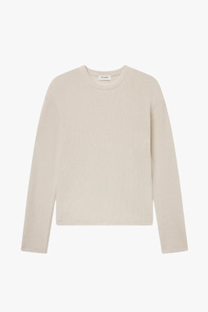 WAFFLE CASHMERE BLEND CREWNECK