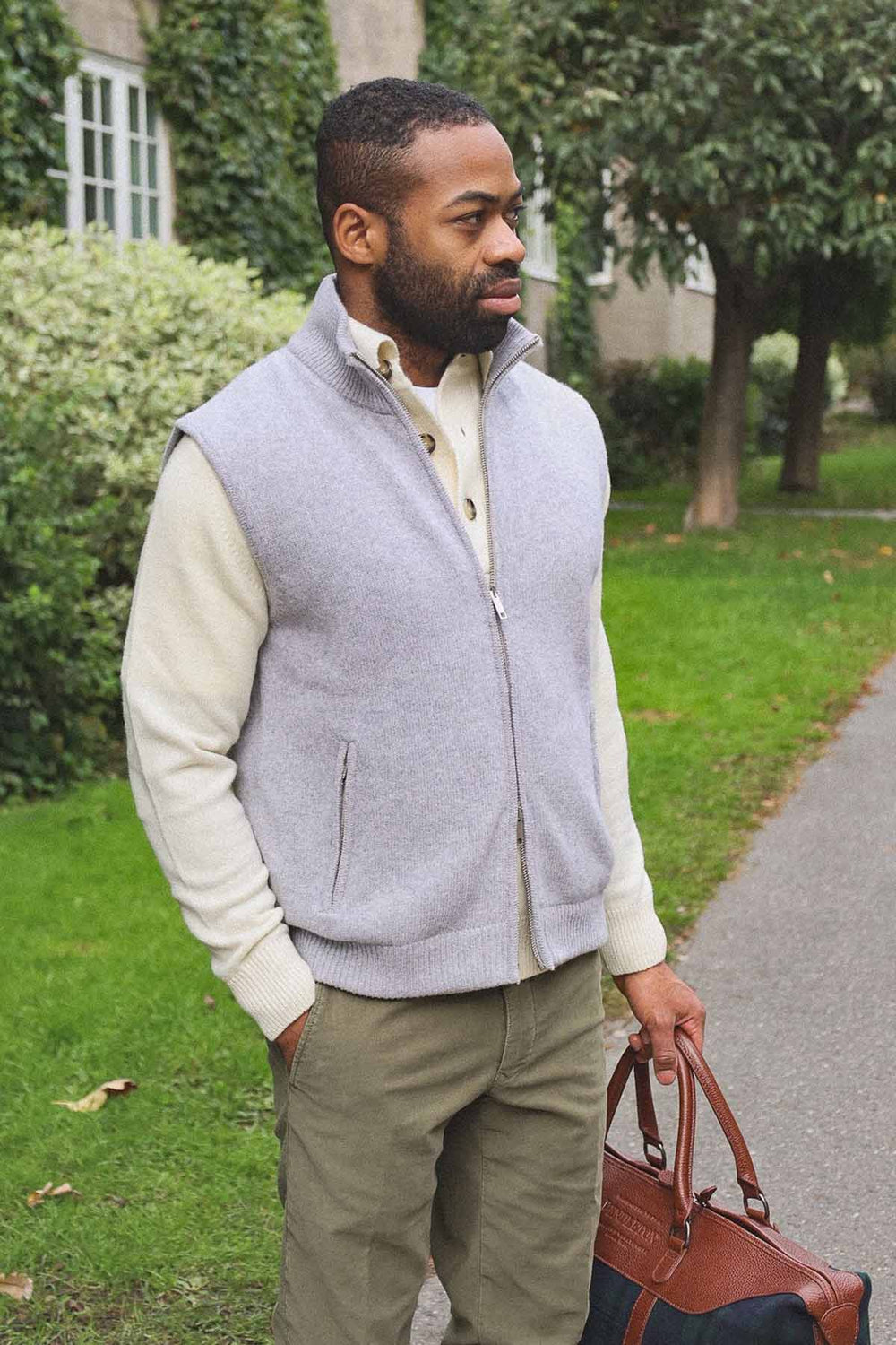 Merino/Cashmere Zip Vest