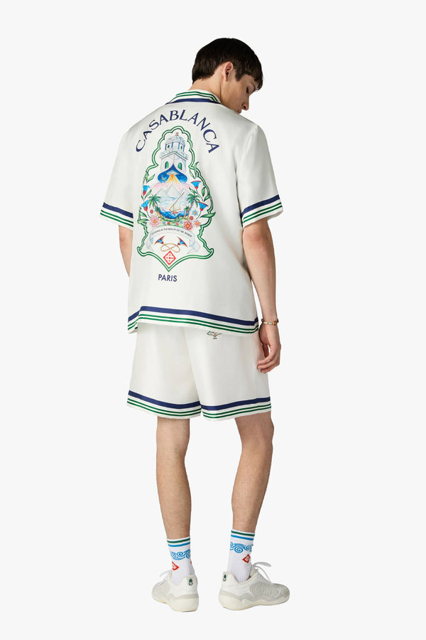 HOTEL EMBLEM CUBAN COLLAR SS SILK SHIRT