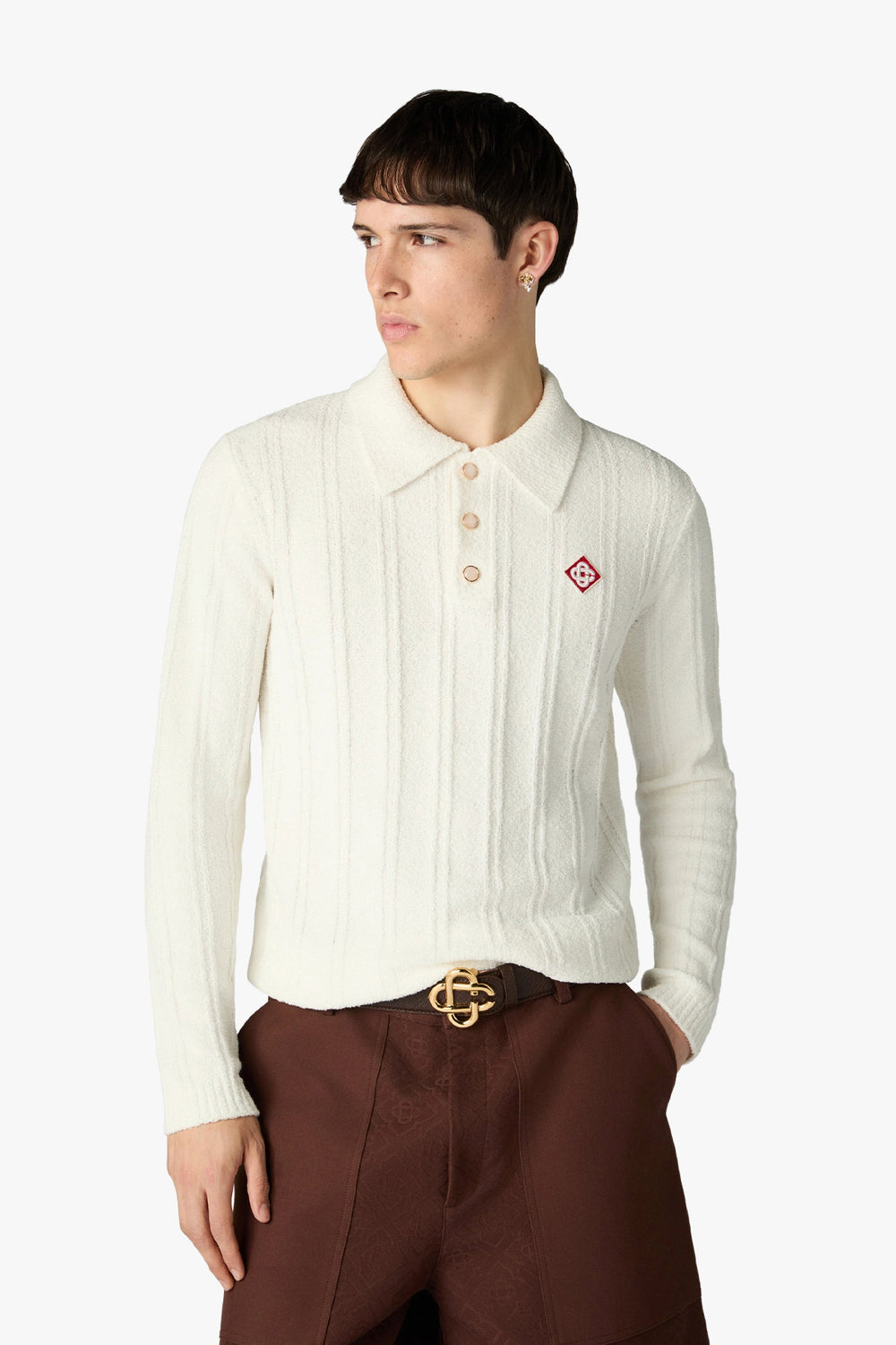 BOUCLE LONG SLEEVE POLO