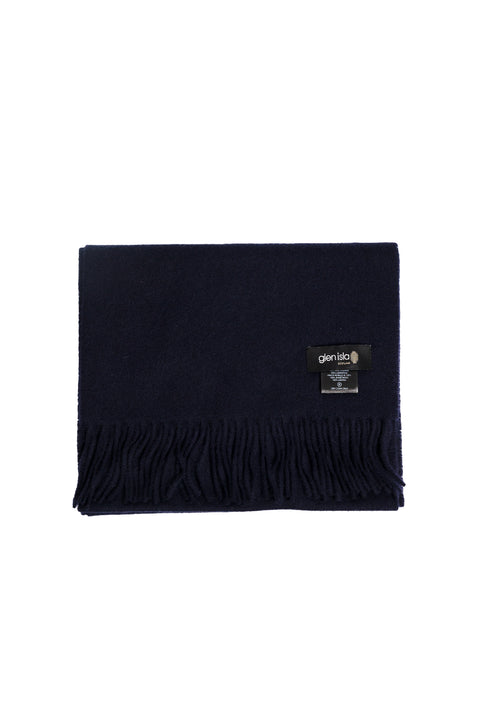 Navy Lambswool Scarf