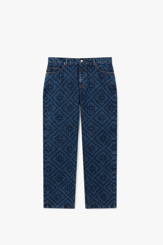 DARK VINTAGE MONOGRAM JEANS