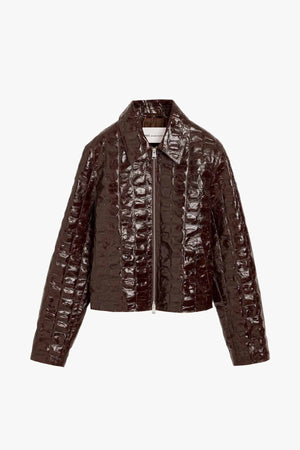ZIPPED COWHIDE JACKET