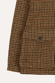 Brown Tweed Checked Chore Jacket