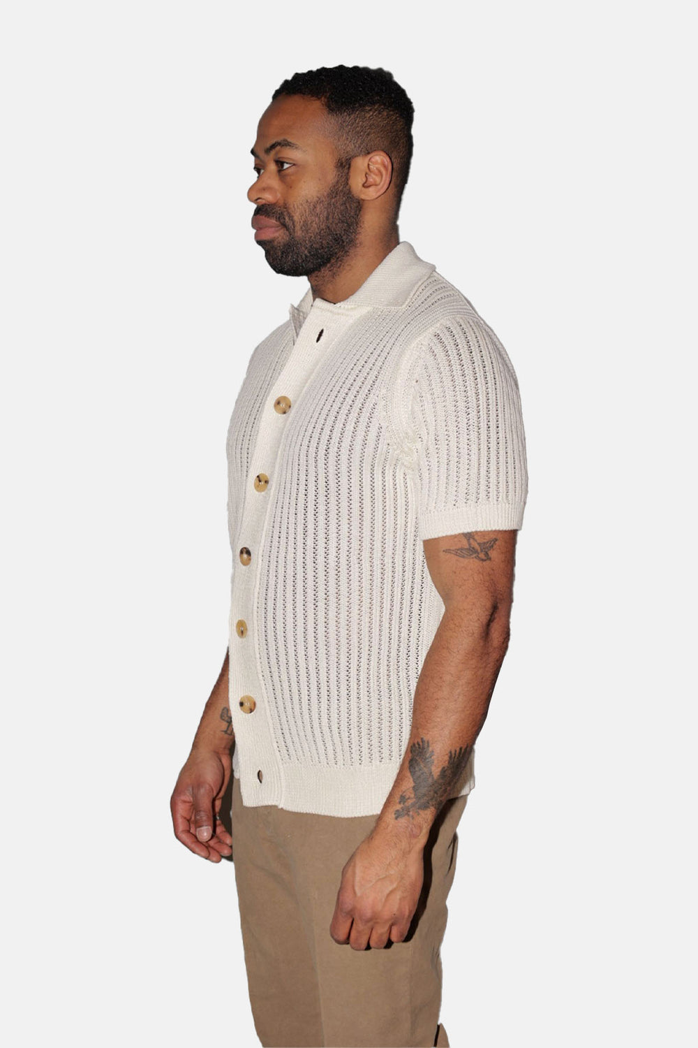 SS Button-Up Knit Shirt