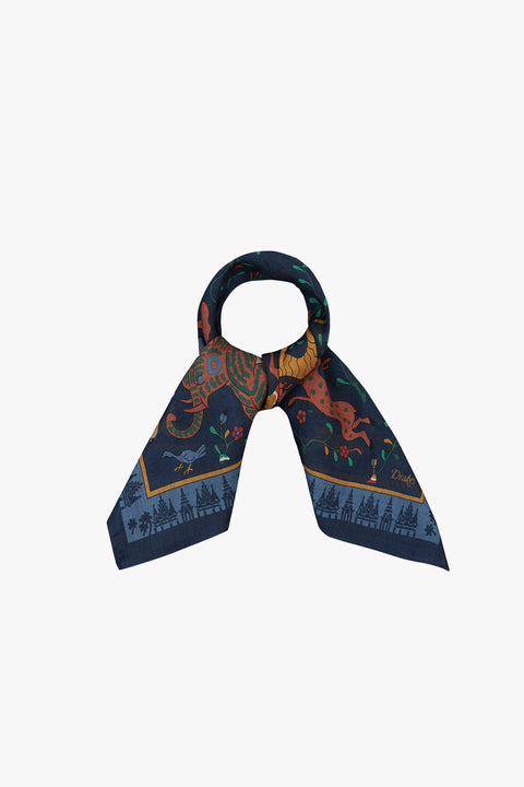 MYTHOLOGICAL CREATURES WOOL-SILK BANDANA