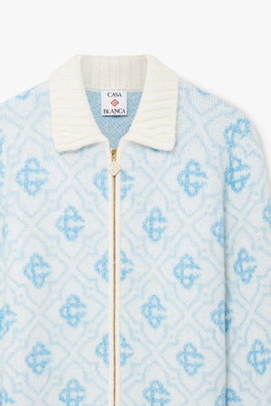 Monogram Zip Sweater