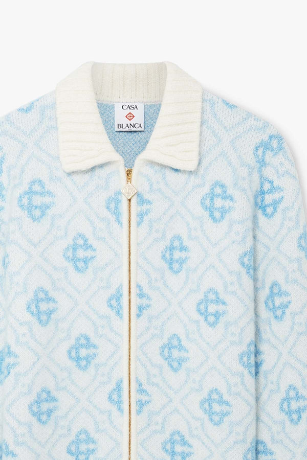 Monogram Zip Sweater