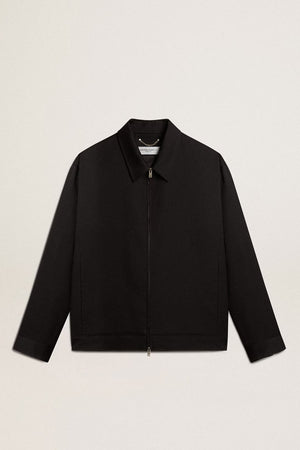 Golden Wool Gabardine Coach Jacket