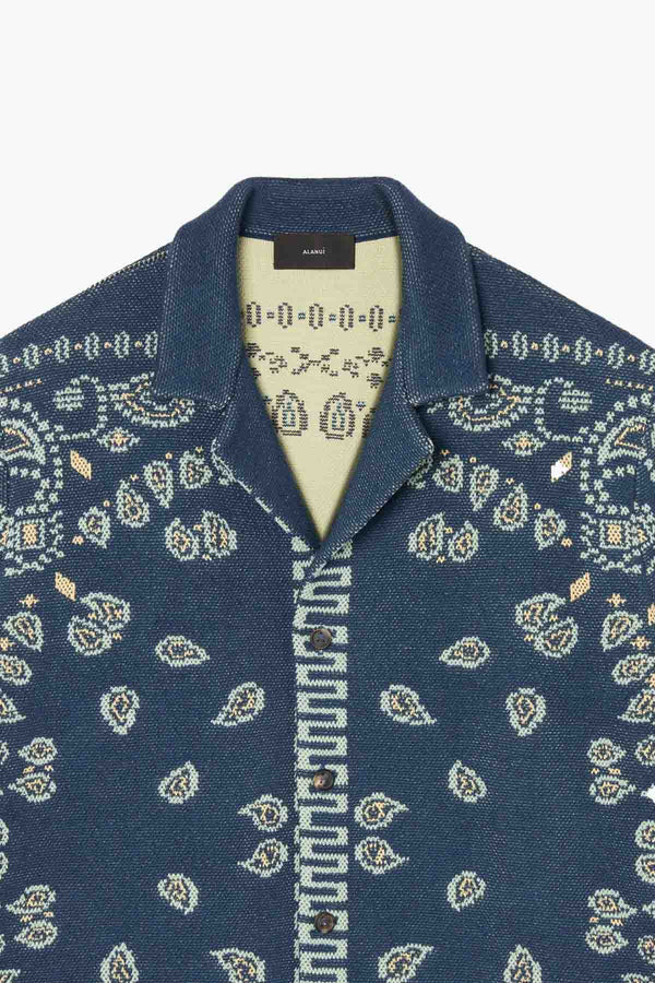 COTTON PIQUET BANDANA SHIRT
