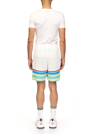 CROCHET EFFECT TENNIS SHORTS