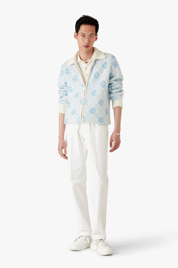 Monogram Zip Sweater