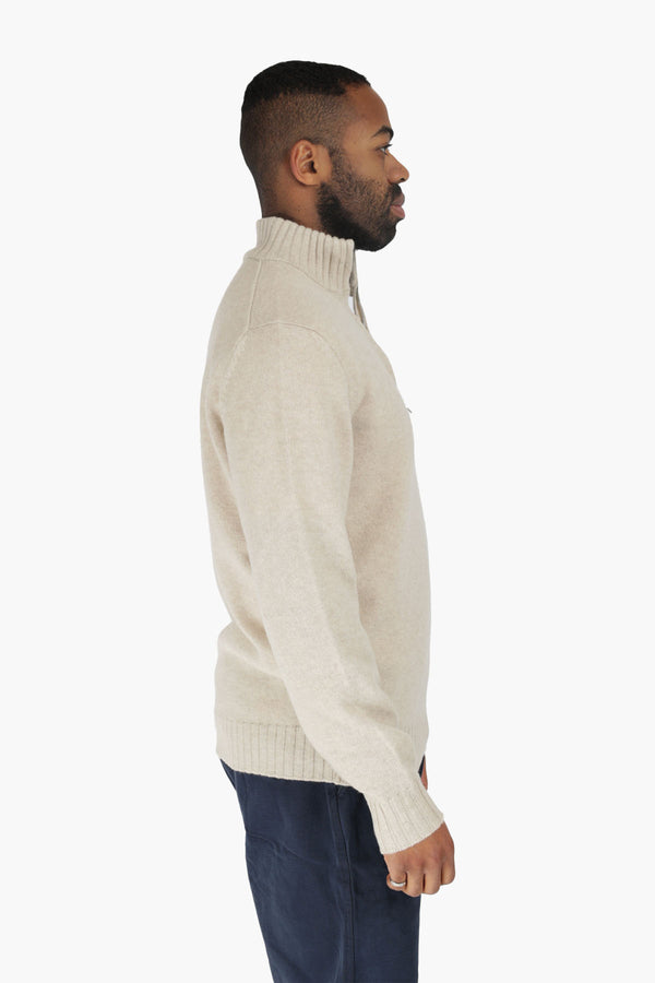 Half Zip Wool Cashmere Sweater