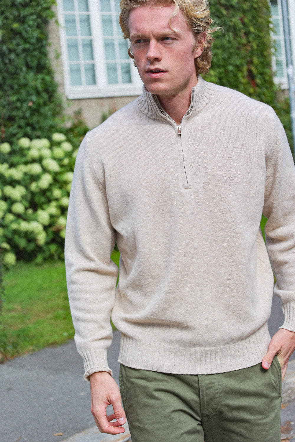 Wool/Cashmere Half Zip