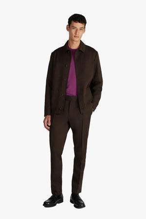 Brushed Cotton Button-Up Jacket