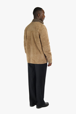 Padded Suede Field Jacket