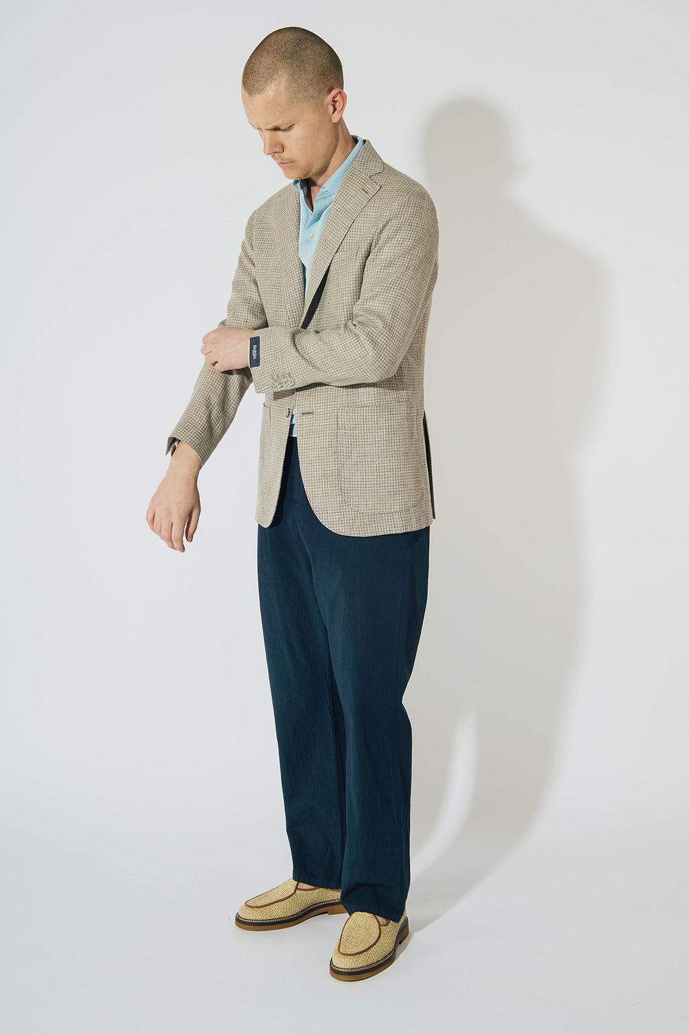 Wool/Linen Houndstooth Blazer