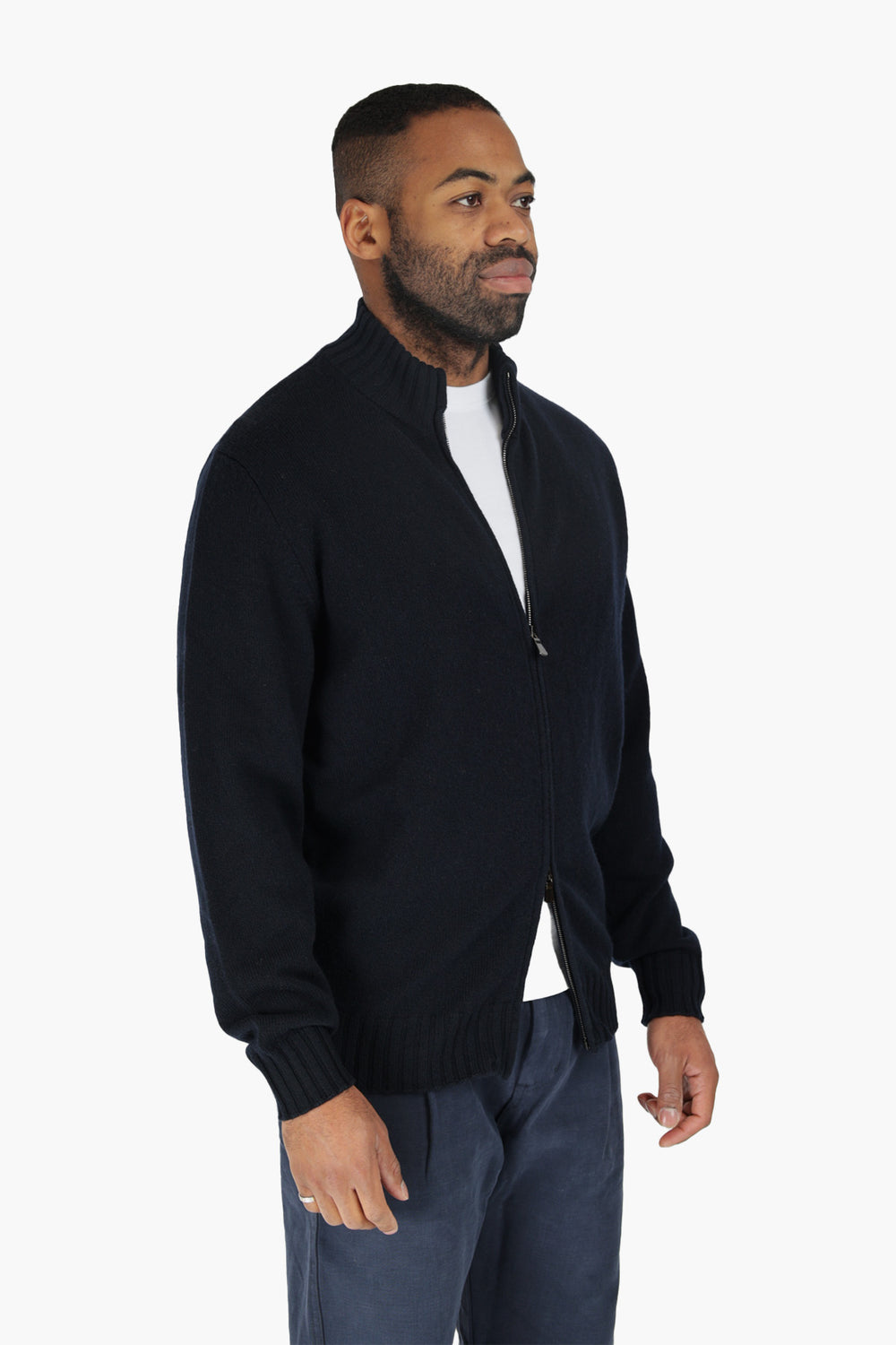 Heavy Full Zip Wool/Cashmere Sweater