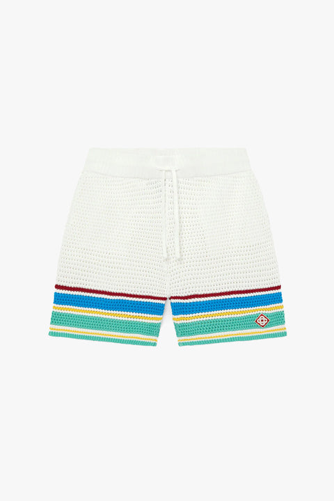 CROCHET EFFECT TENNIS SHORTS