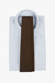 Fine Woven Grenadine Tie, Brown Tip