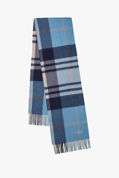 Small Check Merino Wool Scarf 30 x 200