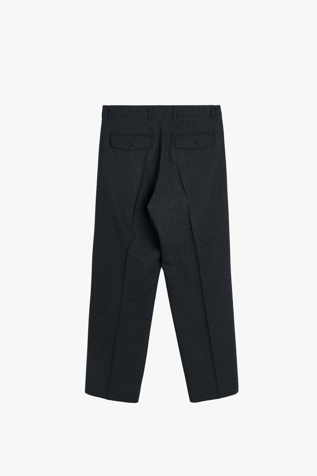 Wide Pleated Wool Trouser