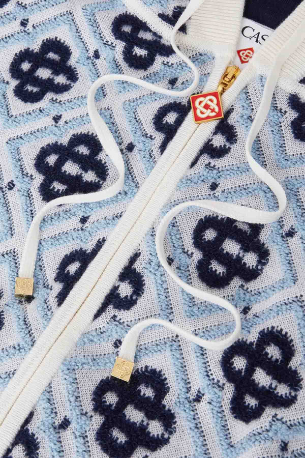 MONOGRAM ZIP UP HOODIE