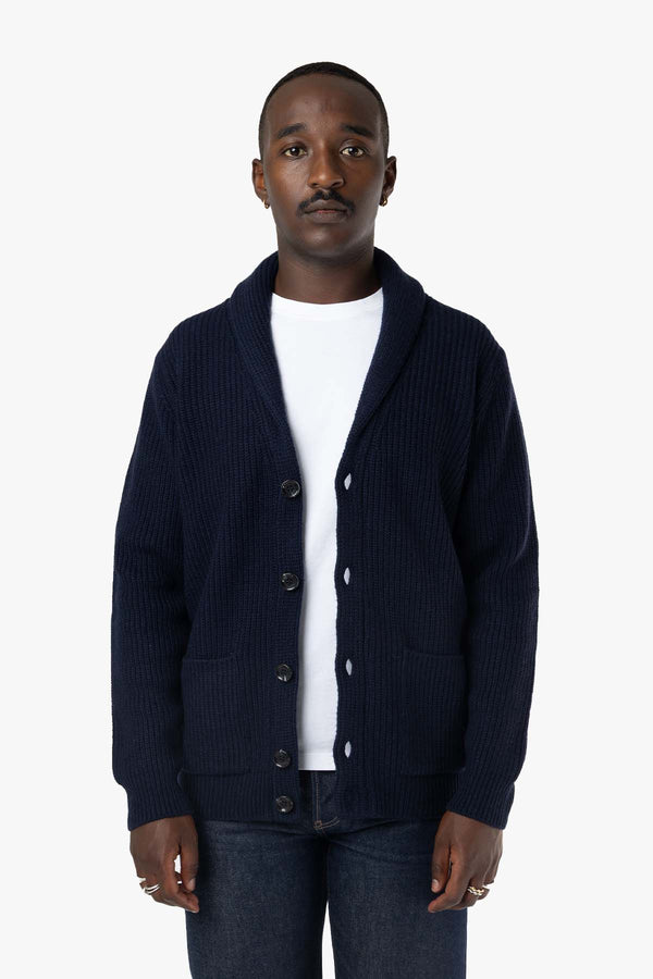 Lambswool Shawl Collar Cardigan