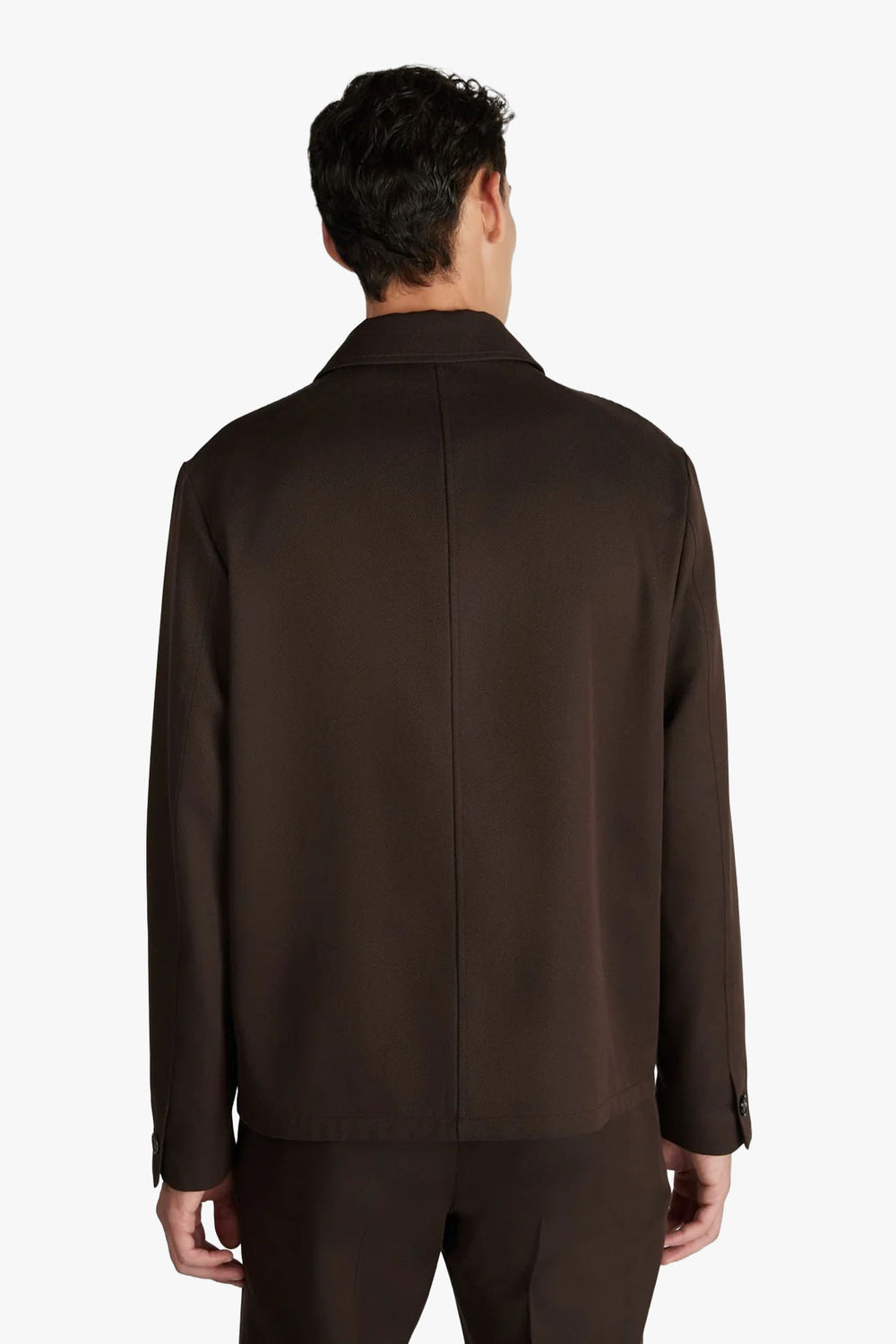 Brushed Cotton Button-Up Jacket