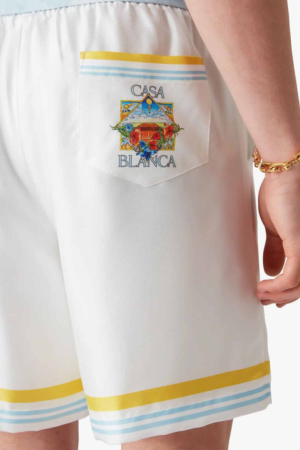 Flower Court Silk Shorts