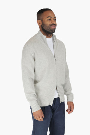 Heavy Full Zip Wool/Cashmere Sweater