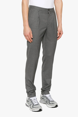Tapered Fit Wool Trousers