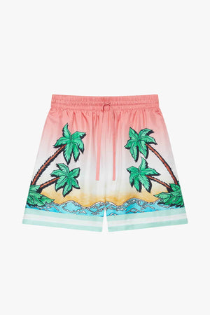 DRAWSTRING SILK SHORTS