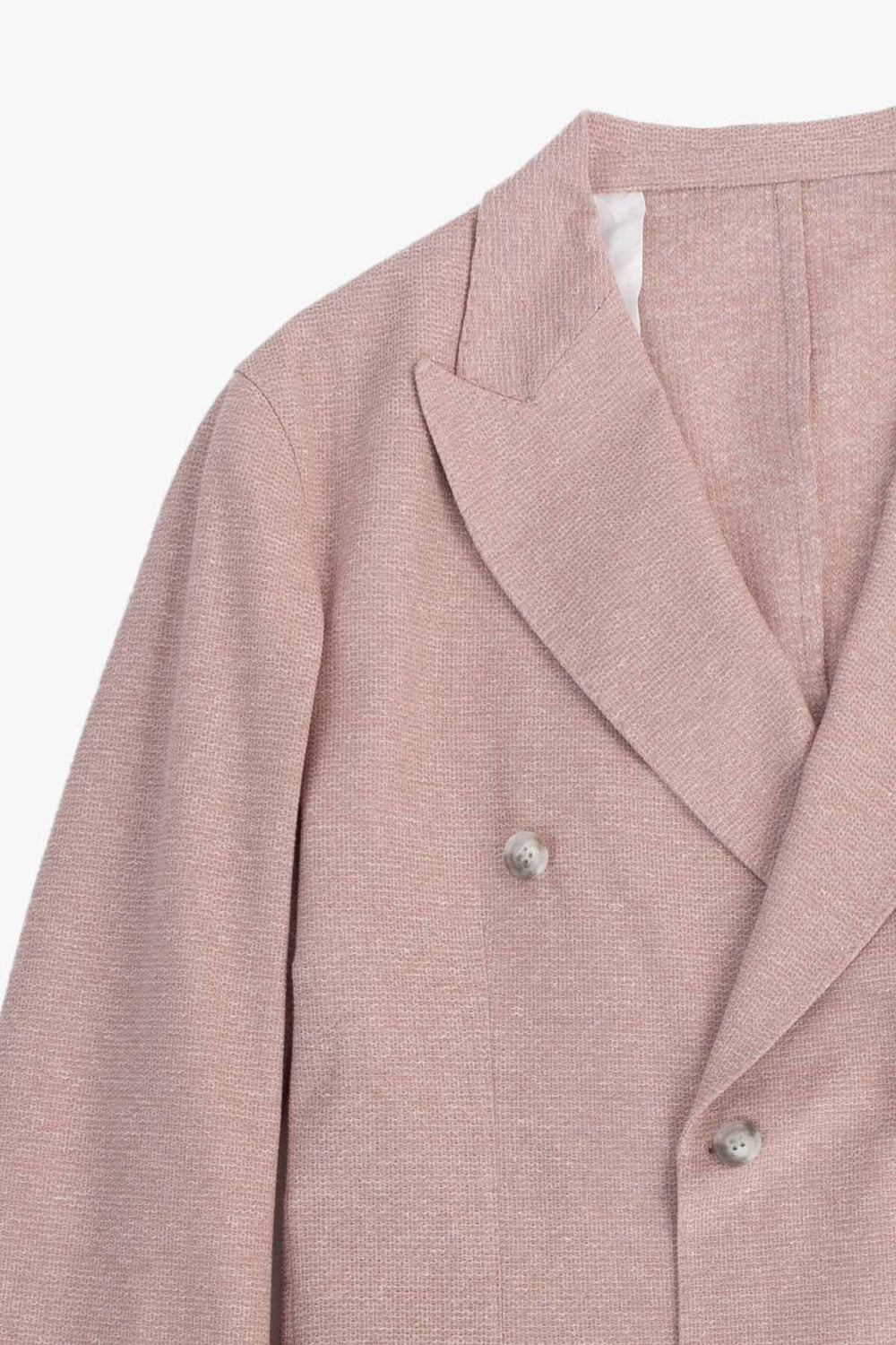 Double Breasted Washed Cotton Blazer