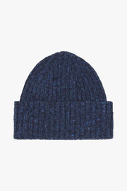 MERINO WOOL RIBBED KNIT BEANIE