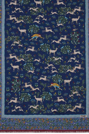 ARCHIVAL ANIMALS WOOL-SILK SCARF