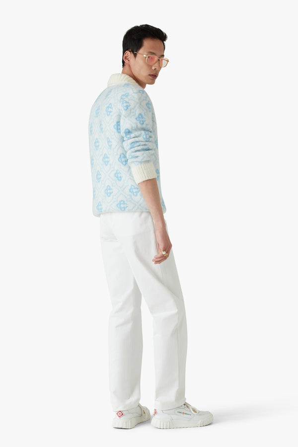 Monogram Zip Sweater