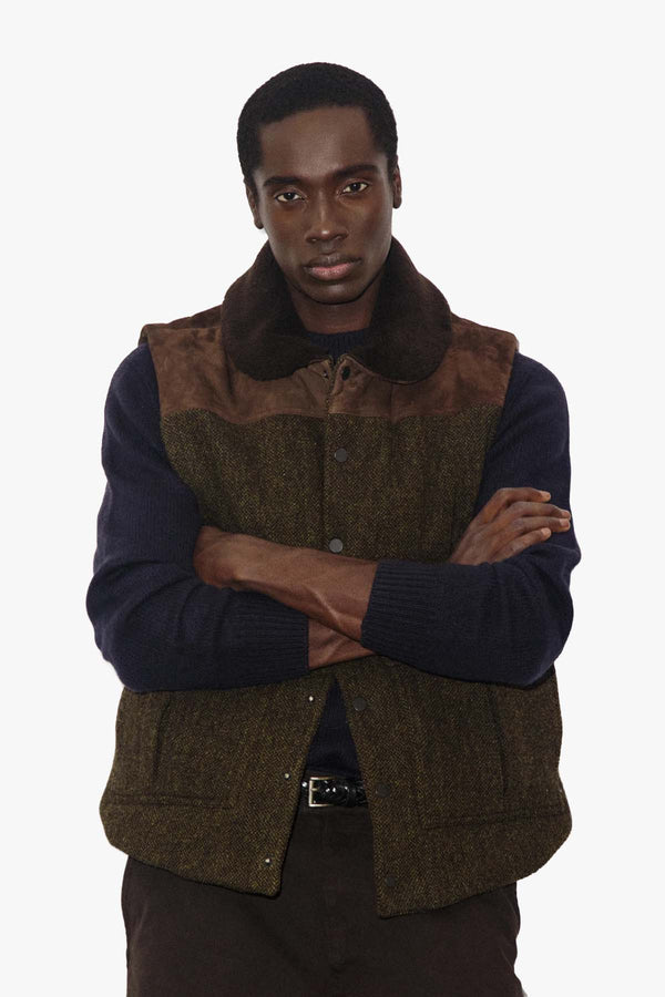Alan Wool Twill Padded Vest