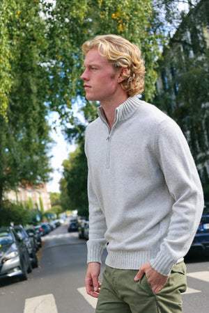 Wool/Cashmere Half Zip