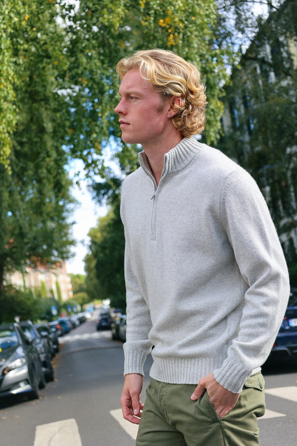 Wool/Cashmere Half Zip