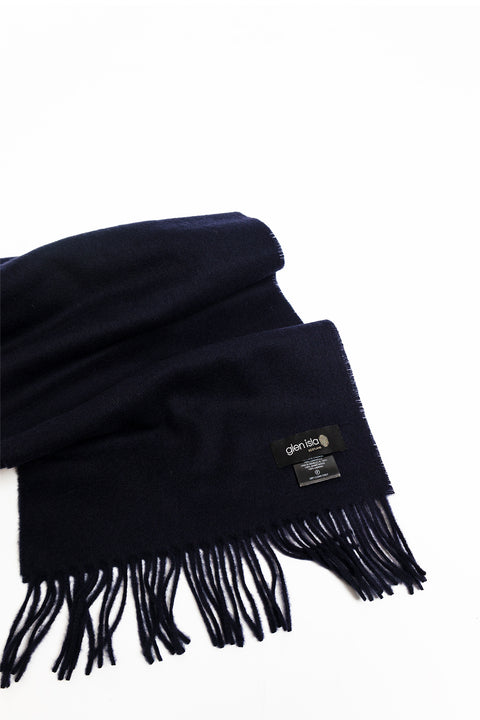 Navy Lambswool Scarf